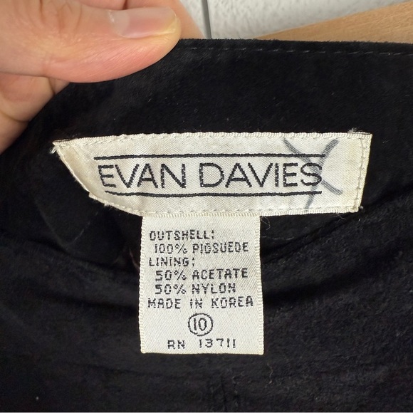 Vintage 100% Genuine Suede Leather Even Davies Pencil Skirt Medium - Picture 5 of 10